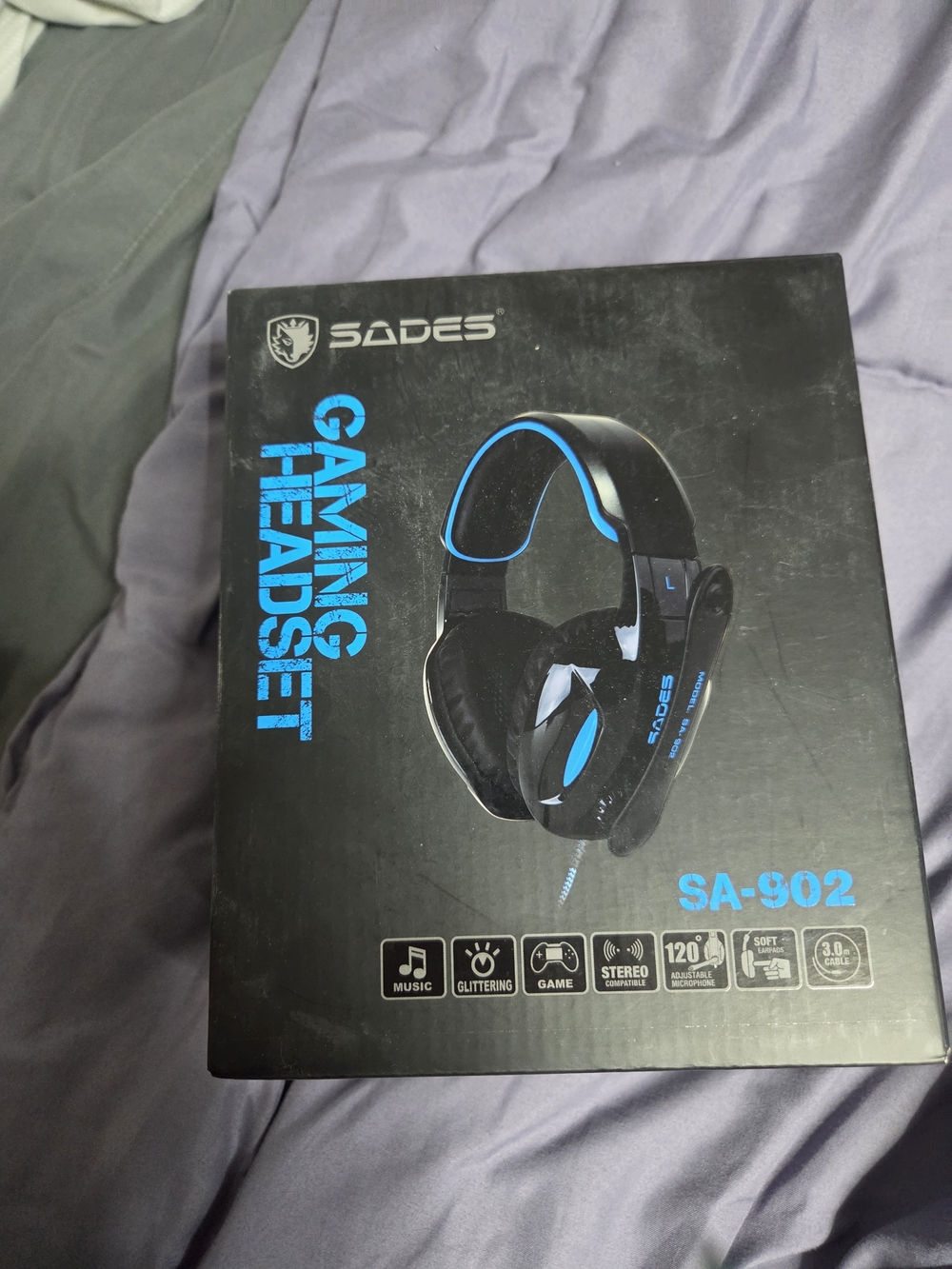 SA-S02 Black & Blue Gaming Headset